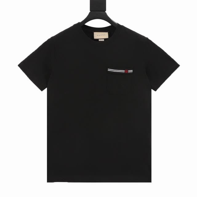 Gucci Gucci 24Ss pocket double G embroidered short sleeves Size:S-Xl DDD