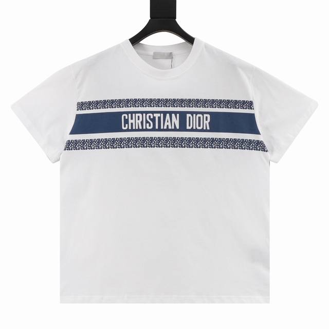 Dior Dior patchwork logo print short-sleeved T-shirt Simple yet refined Os short