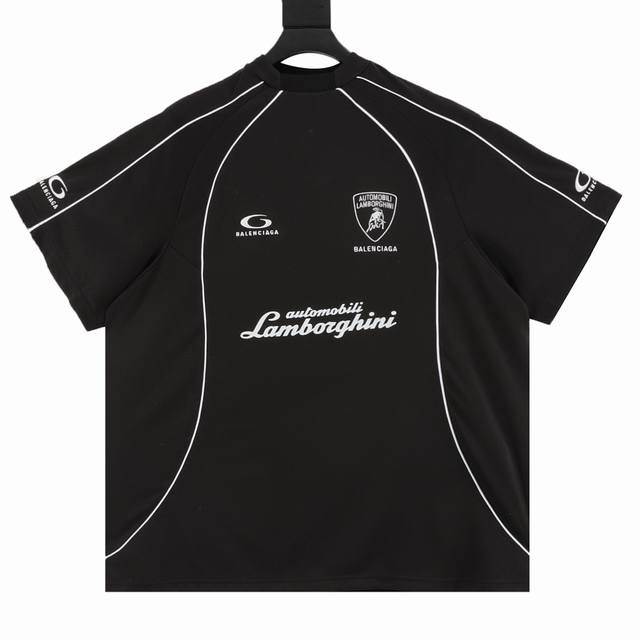 Balenciaga Balenciaga new Lamborghini joint No. 63 embroidered print suit short