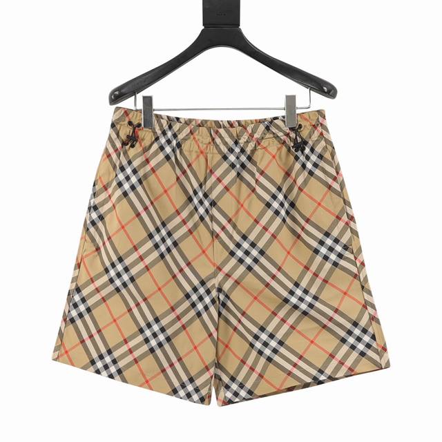 Burberry Burberry classic oblique plaid casual beach shorts Suitable for everyon