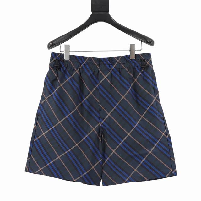 Burberry Burberry classic oblique plaid casual beach shorts Suitable for everyon