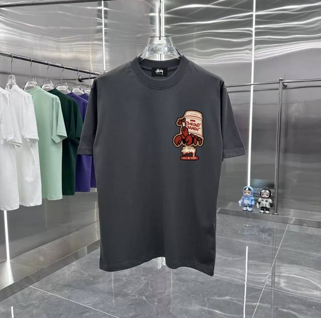 Stusi Instant Noodles Hermit Crab Series Counter Retro Couple Printed Short Sle