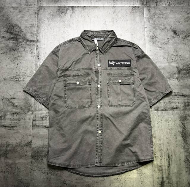 Arc'teryx denim style couple shirt Denim fabric feels comfortable Top foreign t