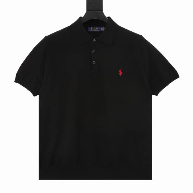 Ralph Lauren Ralph Lauren knitted pony embroidered lapel short-sleeved Polo shir