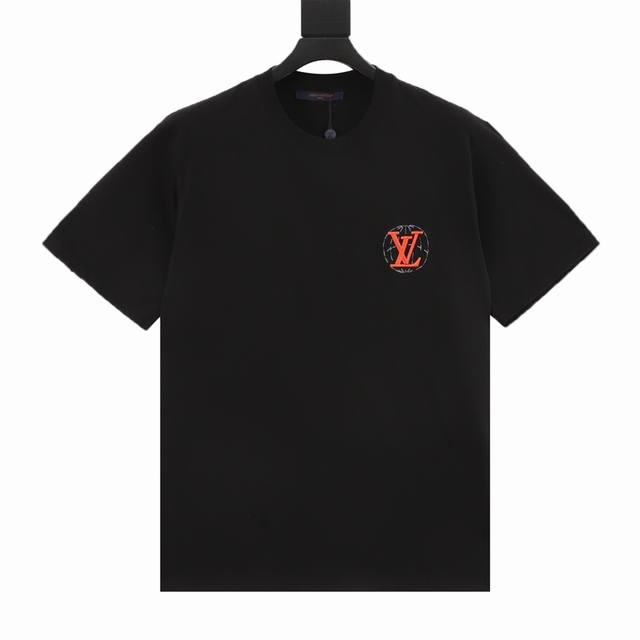 Louis Vuitton 25Ss Earth Letter Logo Embroidered Short Sleeves The fabric is mad