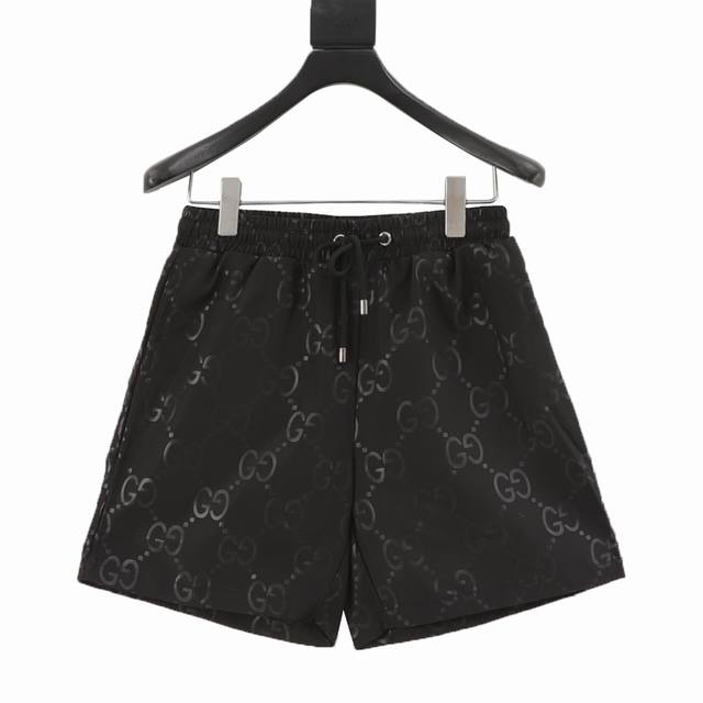 Gucci 25Ss Gg full print beach shorts Fine craft woven fabric, custom hardware,