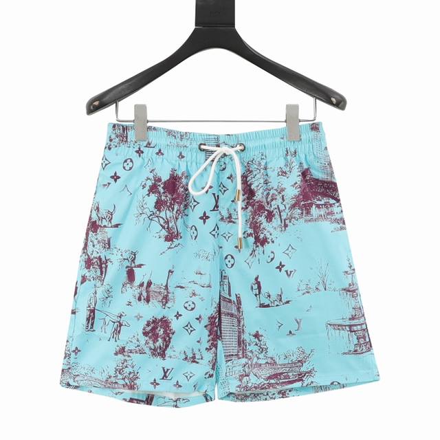 Louis Vuitton 23Ss Park Print Shorts This casual piece is made from lightweight