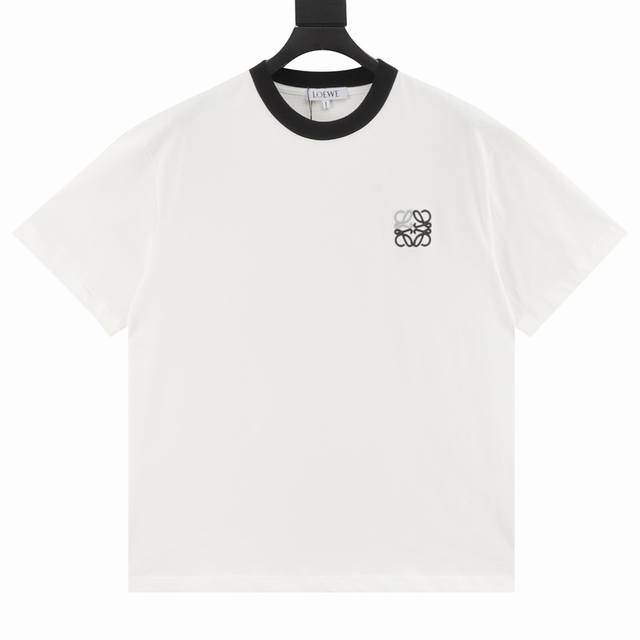 Loewe classic contrast color collar small embroidery short sleeves Size: Xs-Xl D