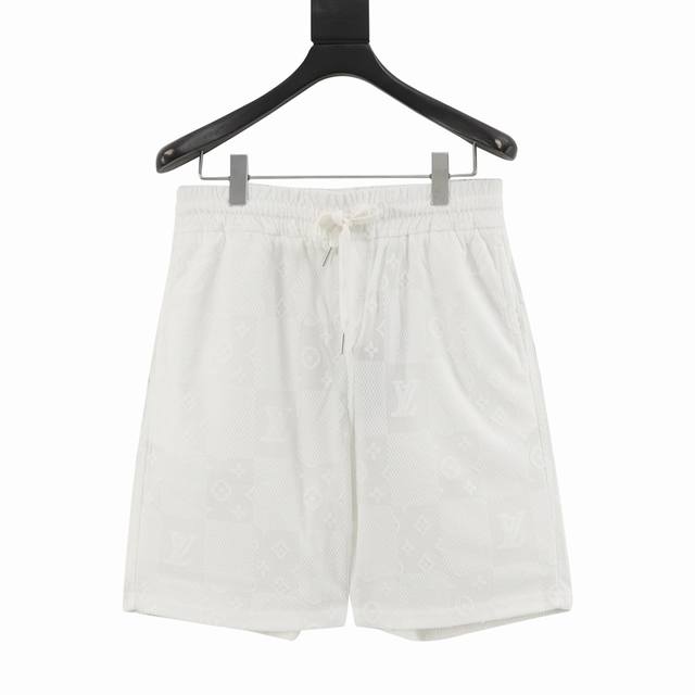 Louis Vuitton Louis Vuitton dark checkerboard logo towel jacquard shorts Full Da