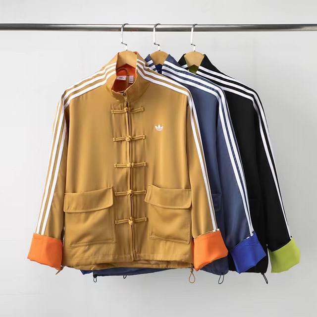 Original purchase Edison Chen Tang suit same style clover Adidas new Chinese Tan