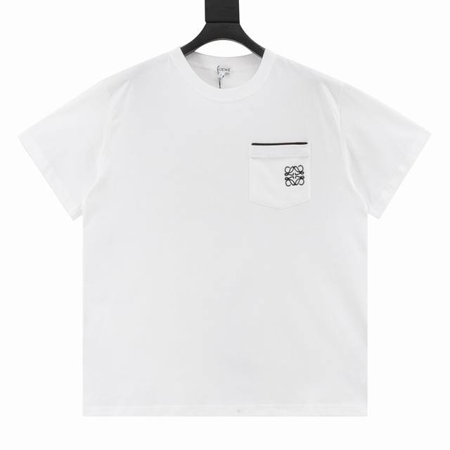 Loewe double-layer pocket embroidered short-sleeved is purchased from the origin