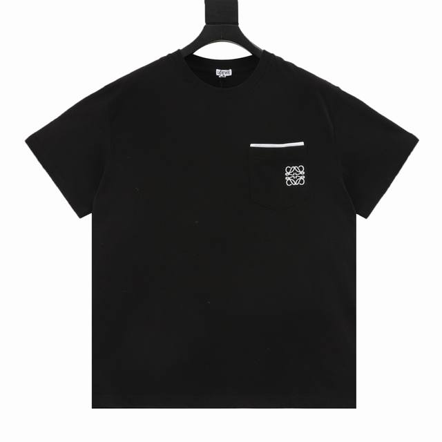Loewe double-layer pocket embroidered short-sleeve is purchased from the origina