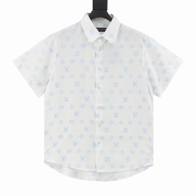 Louis Vuitton 25Ss jacquard full print short sleeve shirt The new cotton short s