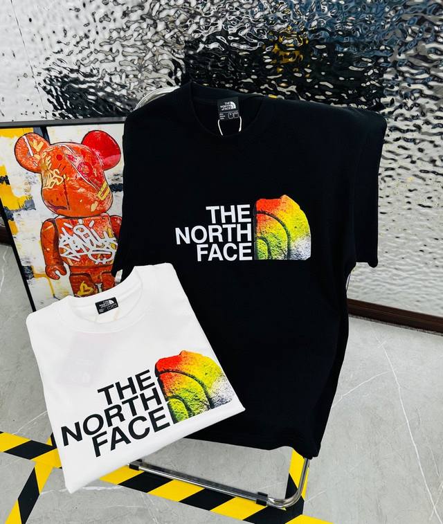 High version with chip The North Face 25 summer new print casual loose couple s