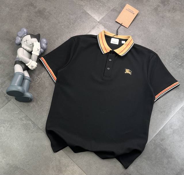 Trendy Burberry Embroidered Polo Shirt Couple Short-sleeved T-shirt Polo Shirt!