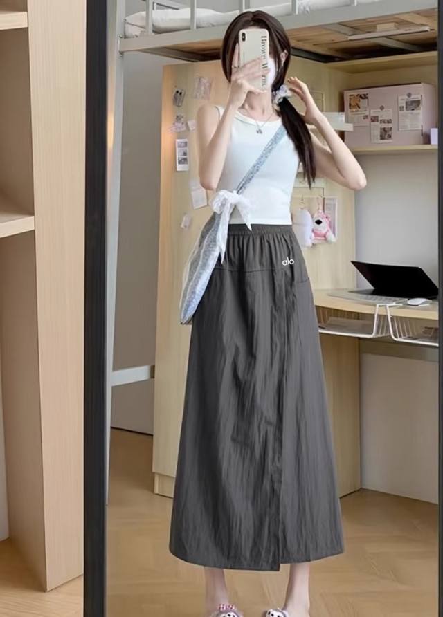Alo Yamamoto workwear trousers and long skirts for women, new summer style, dark
