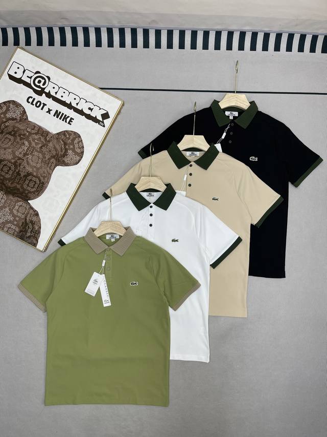 Lacoste French crocodile new summer classic splicing embroidered small badge cas