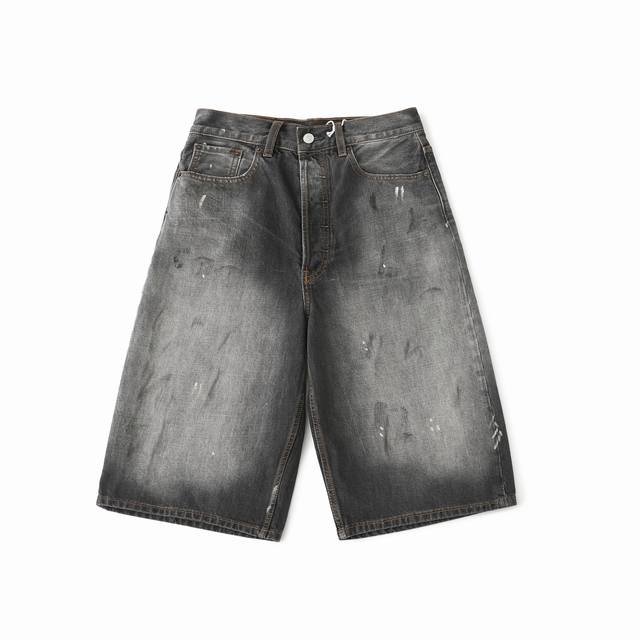 Original quality Acne Studio Ac Old craft black ink dirty Vintage denim casual