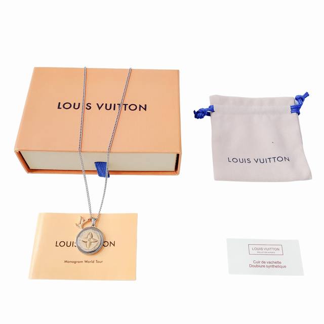 Lv Louis Vuitton Lv Catch necklace! Code: M80184 Double-sided rotating necklace!