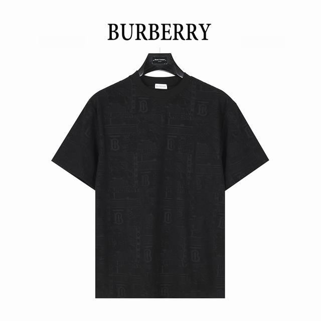 Burberry 25Ss Dark Pattern Tb War Horse Towel Jacquard Short Sleeve T-shirt Exqu