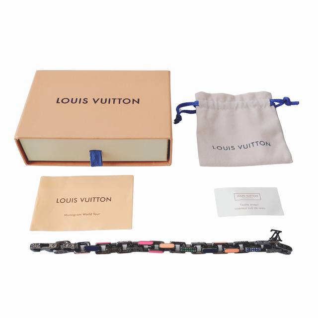 Lv Black Warrior Bamboo Bracelet! New Louis Vuitton Lv Paradise Chain Bracelet B