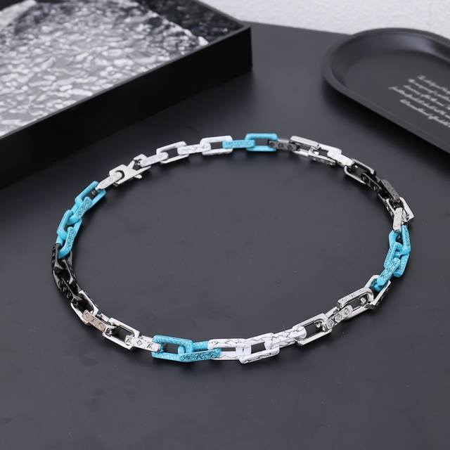 Louisvuitton Ss new counter, marble pattern - bamboo necklace! Monogram Chain Ne