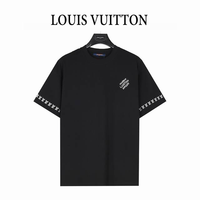 Louis Vuitton 25Ss sleeve logo minimalist letter embroidery short-sleeved T-shir