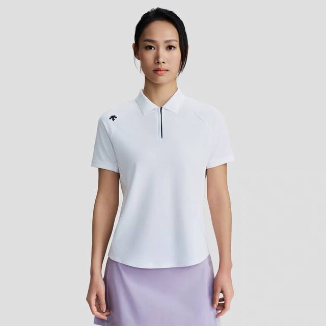 Descente Outdoor Half-Zip Women's Casual Short-Sleeve Sunscreen Base Layer Sport