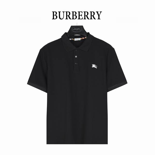 Burberry 25Ss short-sleeved Polo shirt with small warhorse logo embroidery Purch