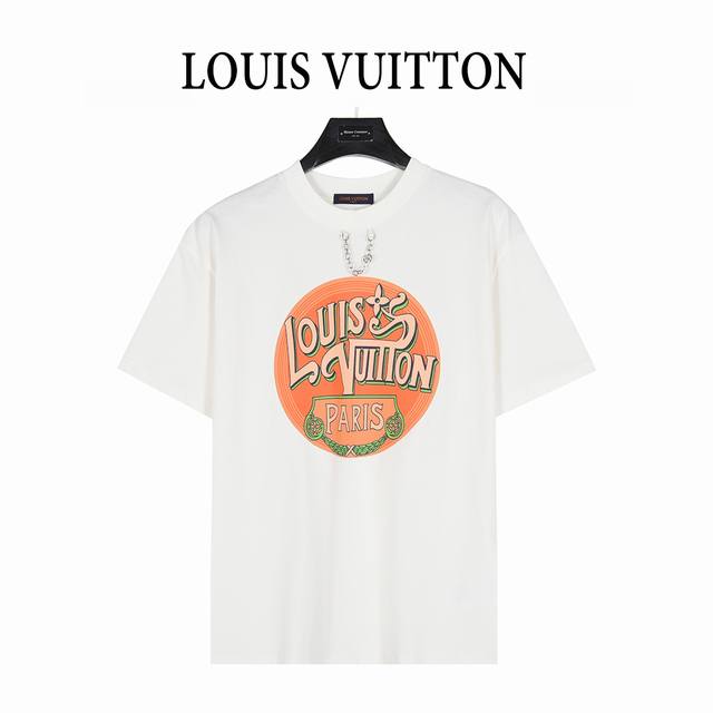 Louis Vuitton 25Ss Chain Flying Letter Logo Stamp Short Sleeve T-shirt This T-sh