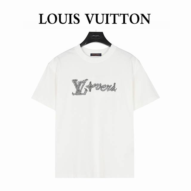 Louis Vuitton Pharrell Limited Edition Logo Contrast Rope Embroidery Short Sleev