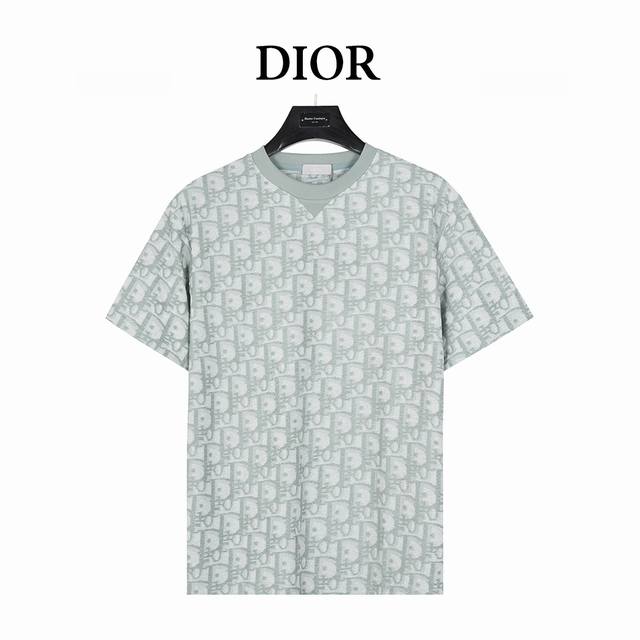 Dior 25Ss full-printed Cd old flower jacquard towel short-sleeved T-shirt was or