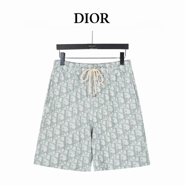 Dior 25Ss full-printed Cd old flower jacquard towel shorts The same towel fleece