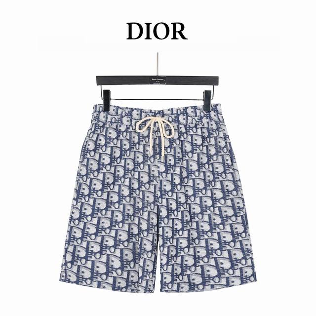 Dior 25Ss full-printed Cd old flower jacquard towel shorts The same towel fleece