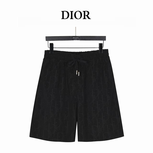Dior 25Ss dark pattern Cd full print logo jacquard towel shorts 25 new knitted s