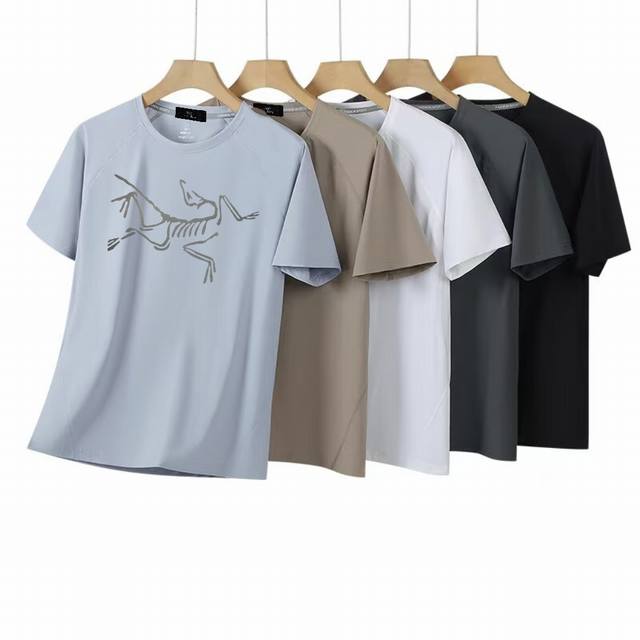 Arc'teryx 25Ss new summer printed round neck ice silk short-sleeved T-shirt! A s