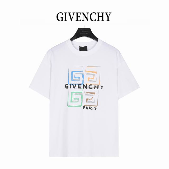 Givenchy Givenchy 25Ss colorful graffiti 3D 4G printed short-sleeved T-shirt use