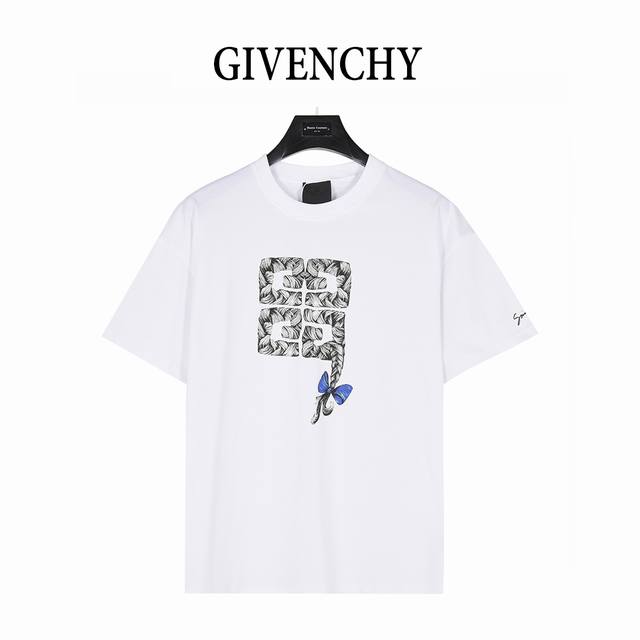 Givenchy 25Ss braid print short-sleeved T-shirt is made of % cotton fabric, whi