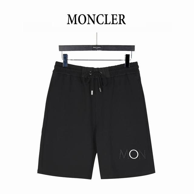 Moncler 25Ss side letter logo and back pocket badge embroidered shorts Made of h