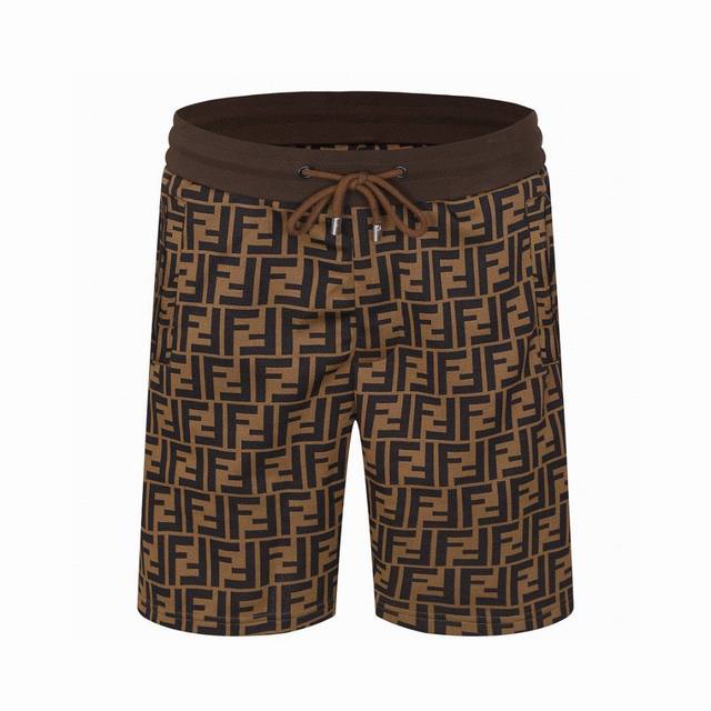 Fendi Summer new jacquard casual shorts, custom terry fabric, custom dyeing, com