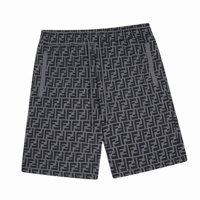Fendi Summer new classic double F old flower full print casual shorts, custom te