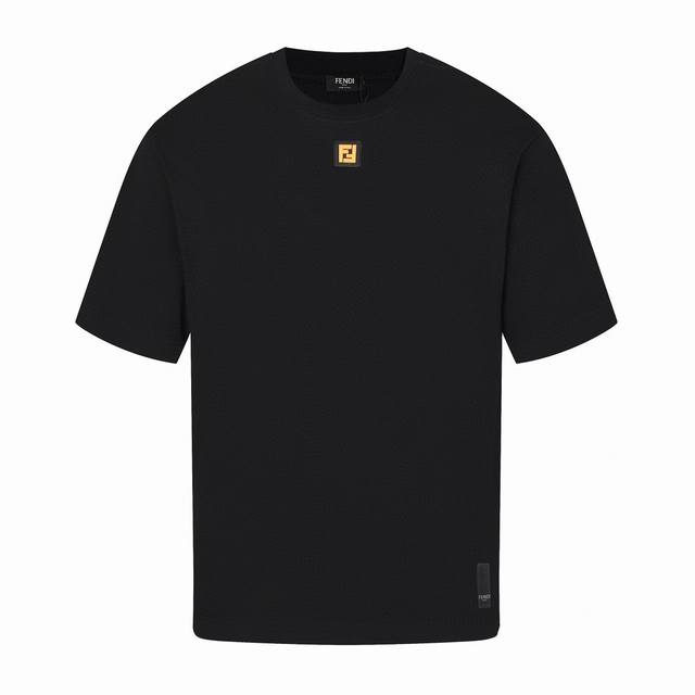Fendi Summer new three-dimensional letter silicone round neck short-sleeved T-sh