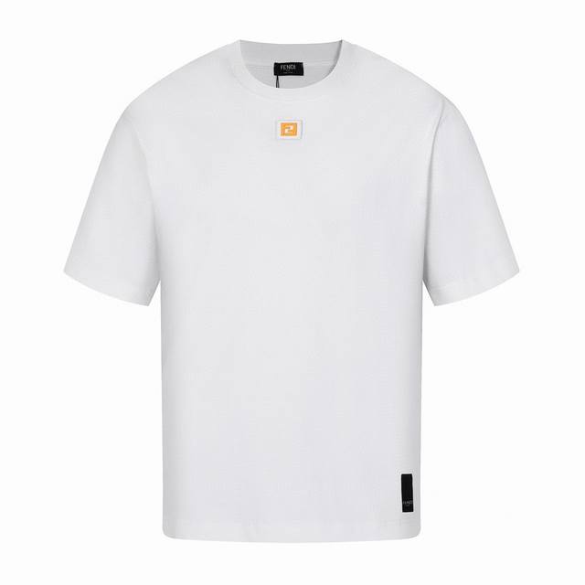 Fendi Summer new three-dimensional letter silicone round neck short-sleeved T-sh