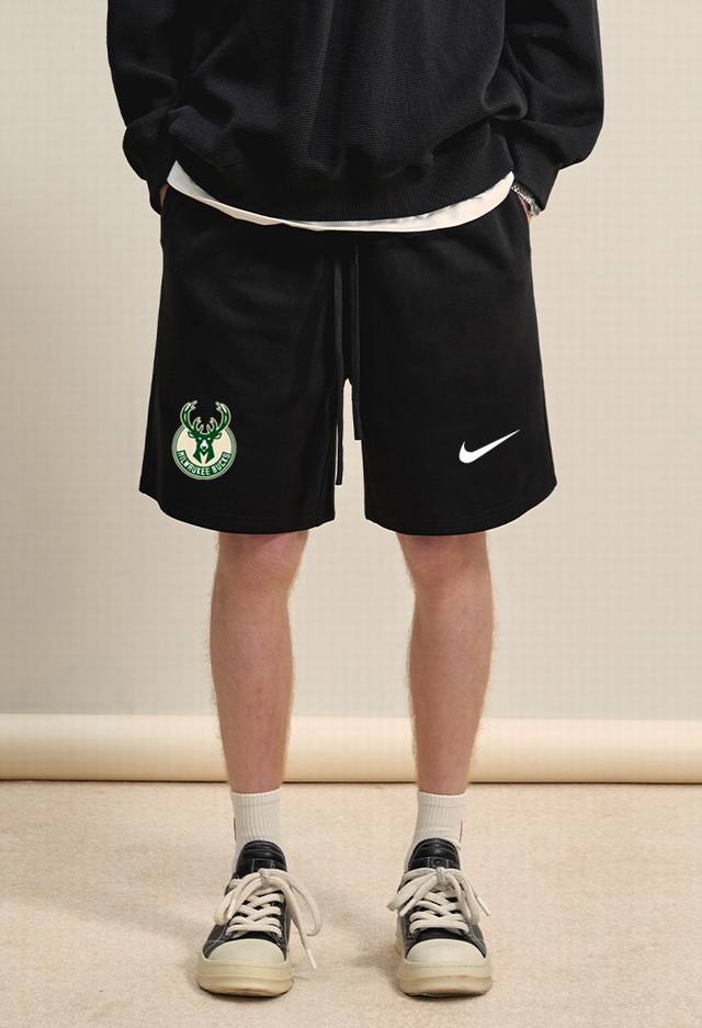Nba X Nike NBA joint Nike Bucks casual sports shorts Original fabric high versio