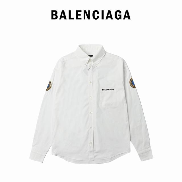 Balenciaga Balenciaga Lion Embroidery Manchester United Long Sleeve Shirt 7454 P