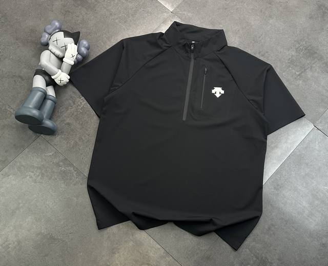 Trendy brand Descente breathable quick-drying silicone Polo short sleeves! The