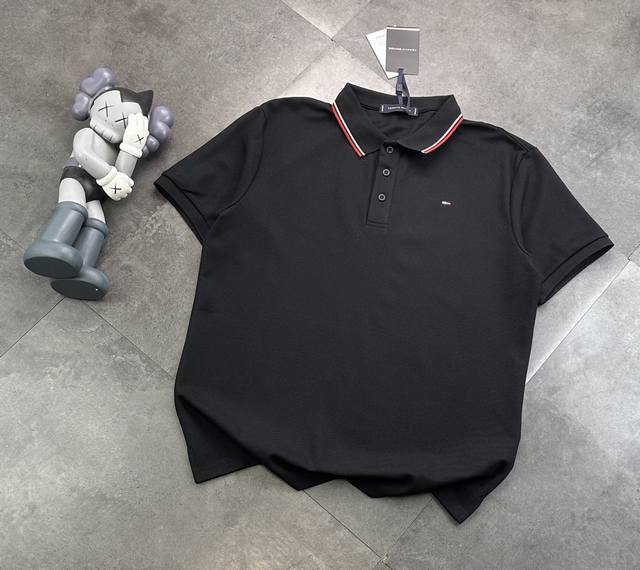 Thom Browne embroidered Polo shirt, couple style short-sleeved T-shirt Polo shi