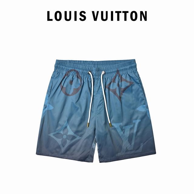 Louis Vuitton Large Print Gradient Shorts A pair of summer shorts, the overall d