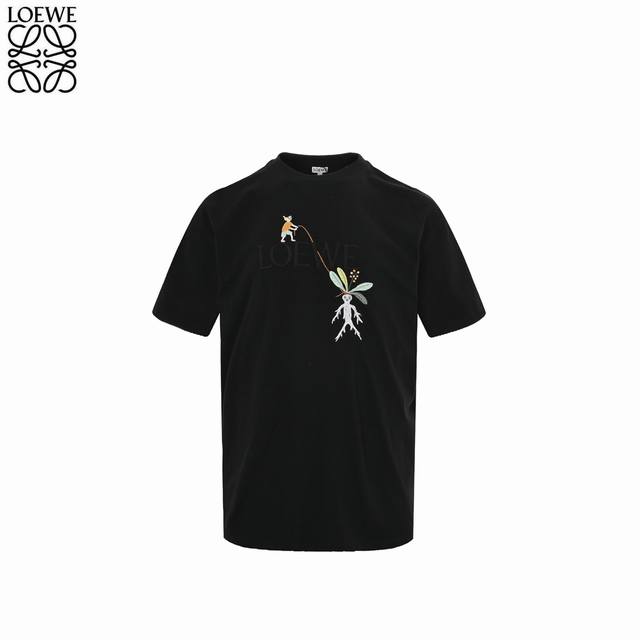 Loewe 24Fw Elf Ginseng Short Sleeve Made of 240g 32s double yarn, 100% cotton, c