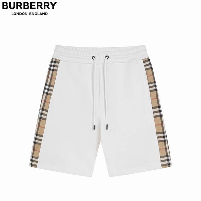 Burberry 24Fw classic side label shorts Shorts, high-quality cow belly fabric, s